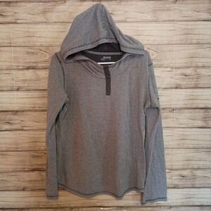 Columbia Sportswear Company Striped Hoodie Size L Gray